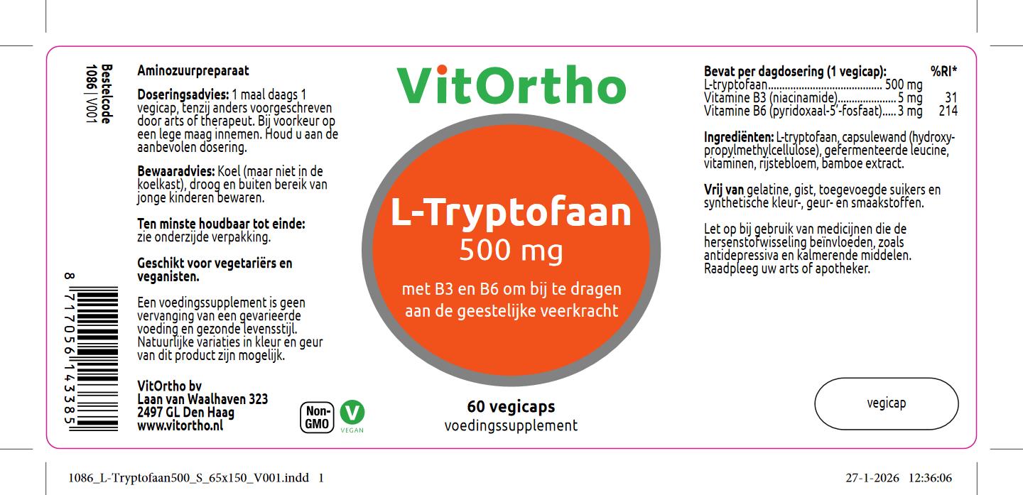 L-Tryptofaan 500 mg