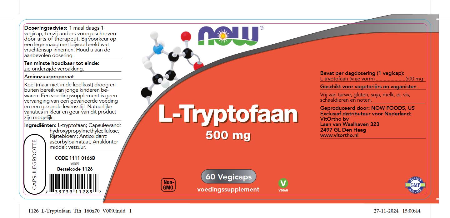 L-Tryptofaan 500 mg