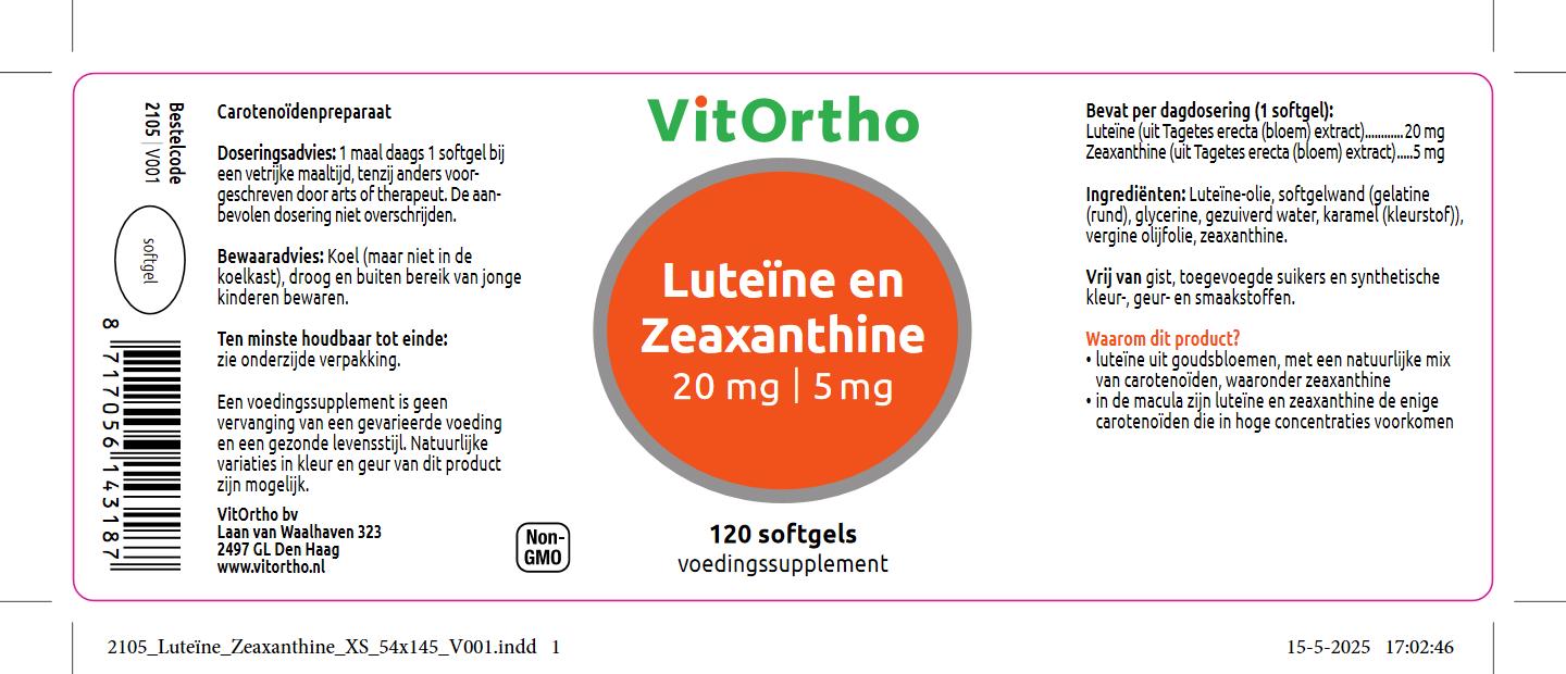 Luteïne 20 mg en Zeaxanthine 5 mg