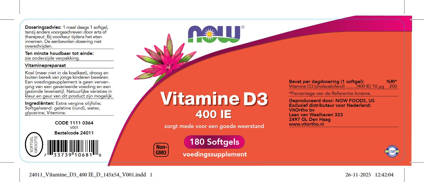Vitamine D3 400 IE