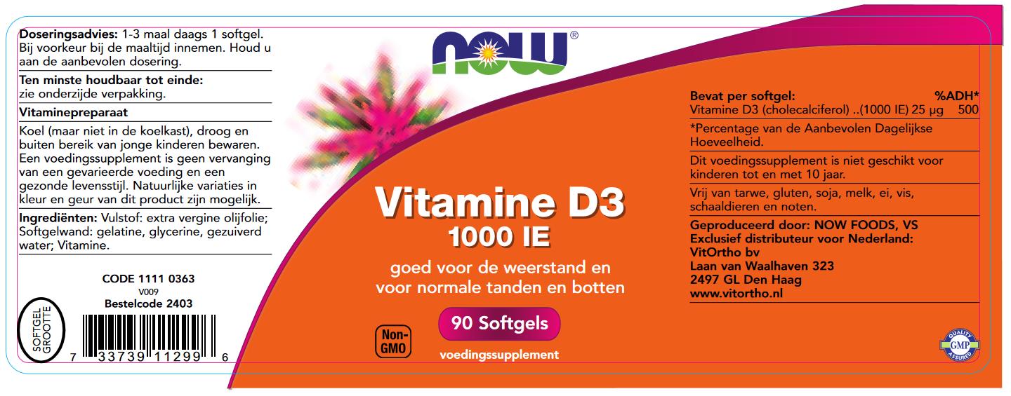 Vitamine D3 1000 IE
