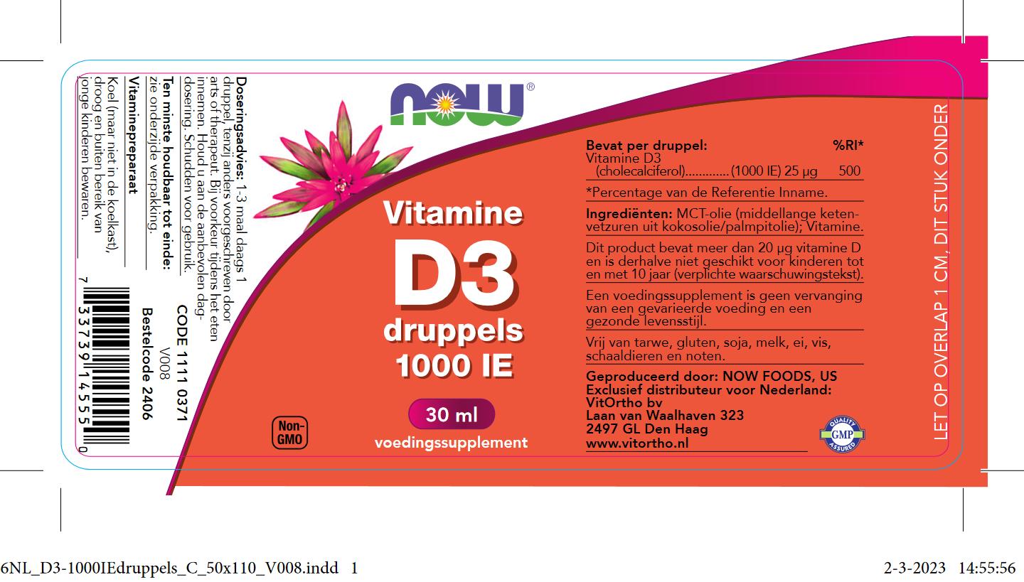 Vitamine D3 druppels 1000 IE