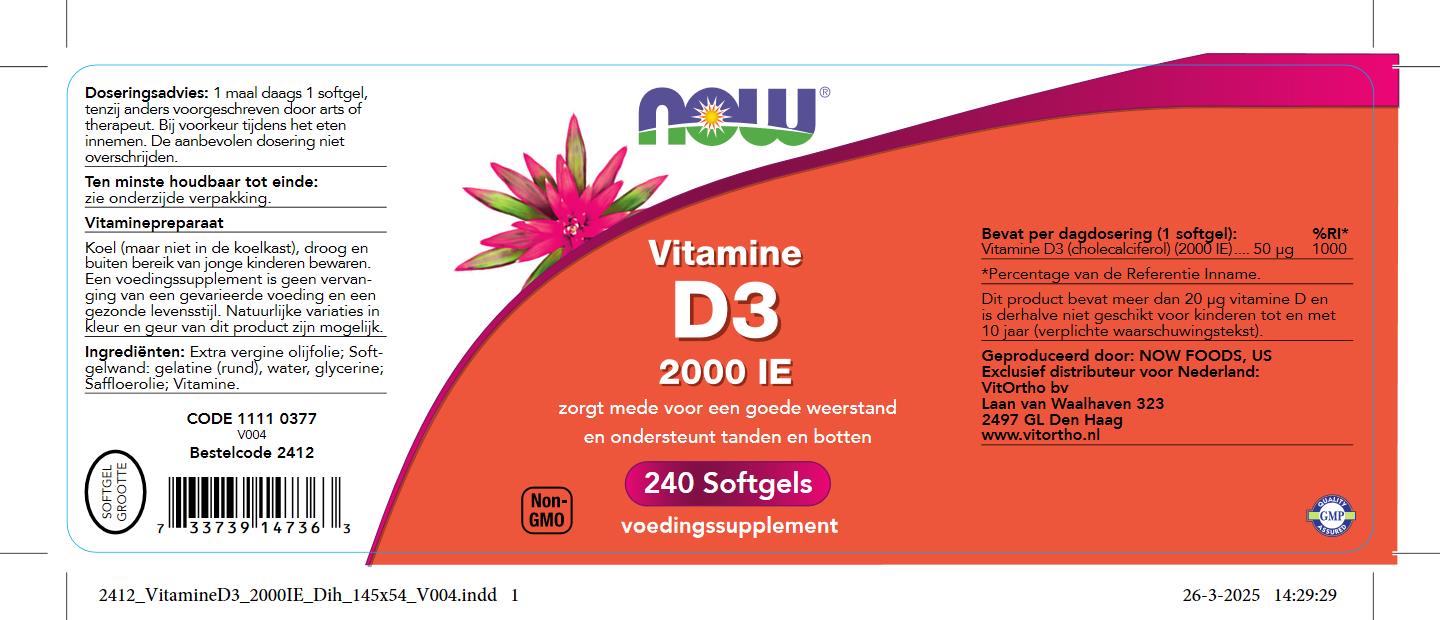 Vitamine D3 2000 IE