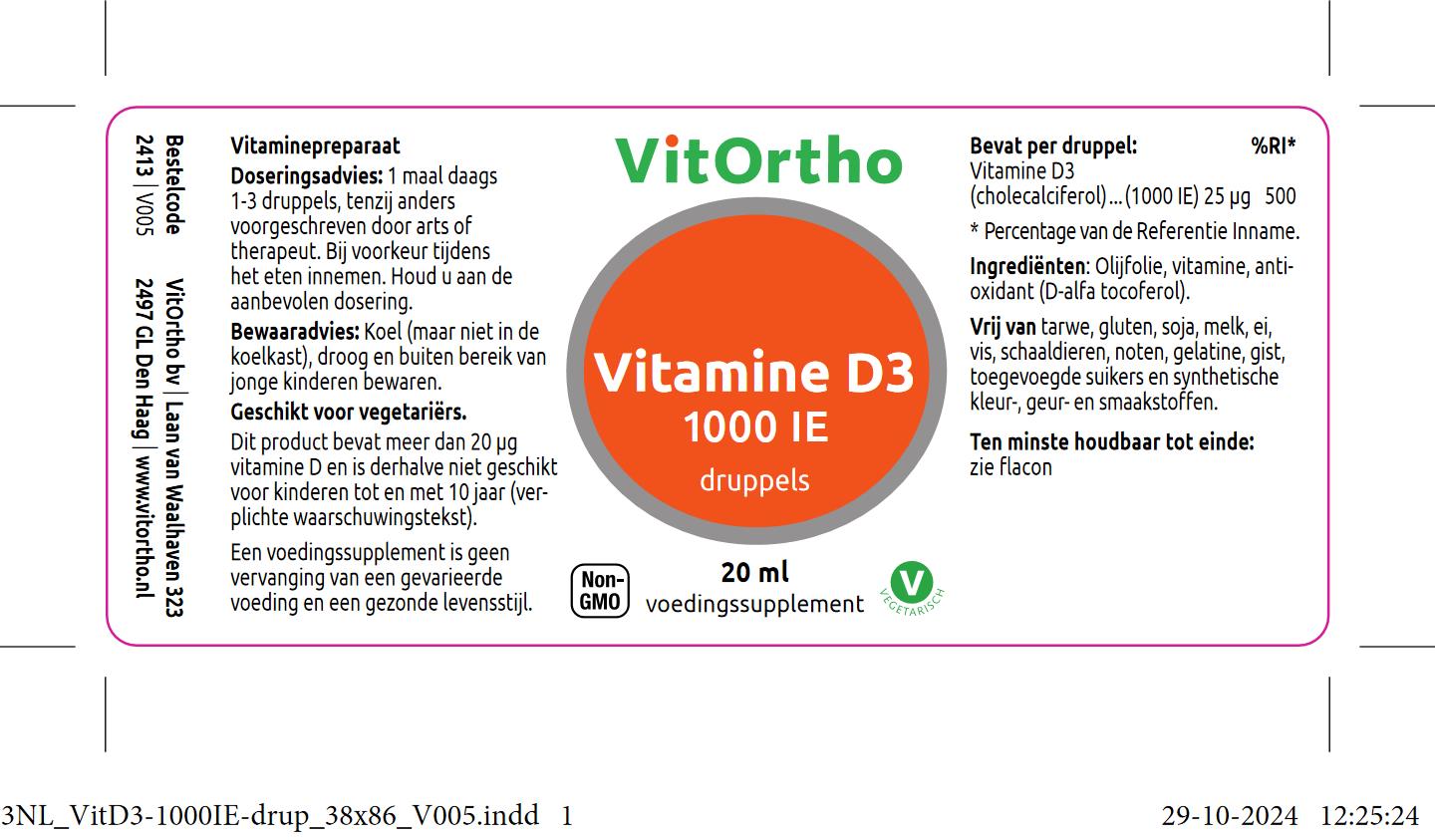 Vitamine D3 1000 IE druppels