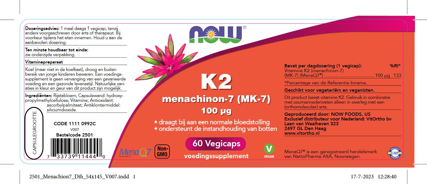 K2 Menachinon-7 (MK-7) 100 mcg