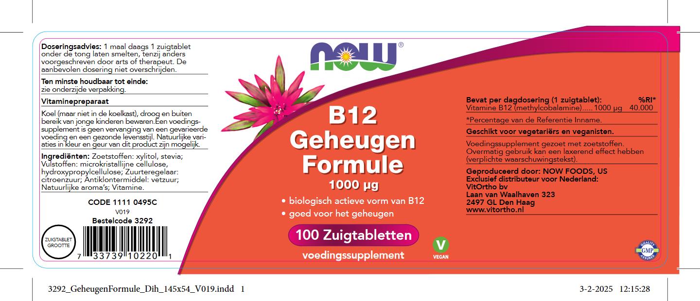 B12 Geheugen Formule 1000 mcg