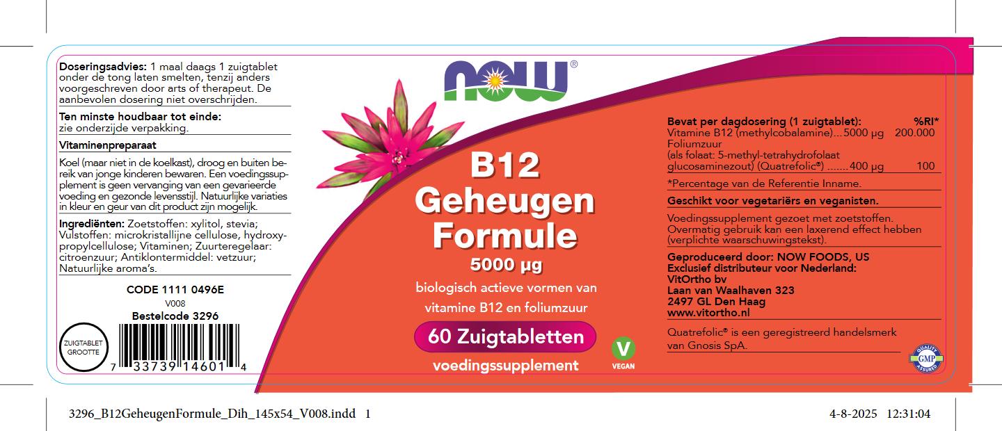 B12 Geheugen Formule 5000 mcg