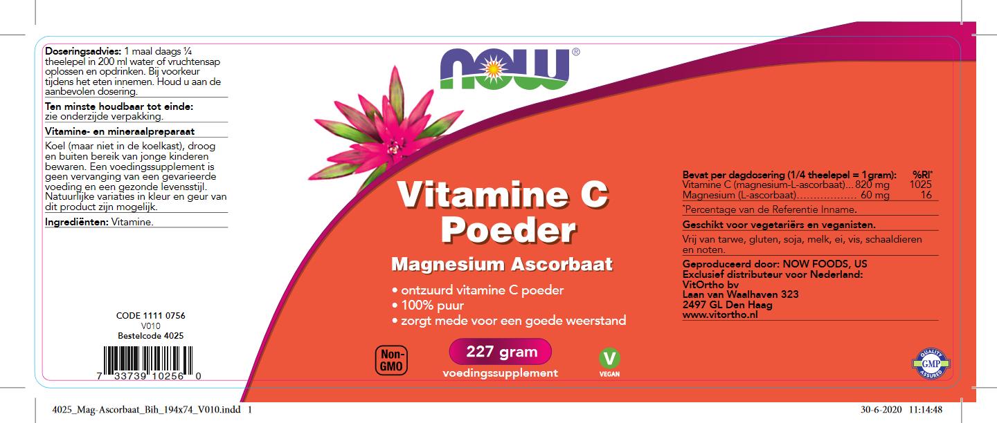 Vitamine C Poeder Magnesium Ascorbaat