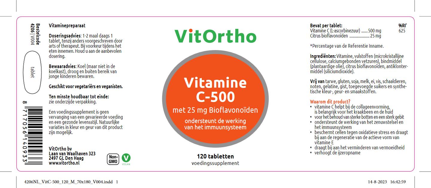 Vitamine C-500 met 25 mg Bioflavonoïden