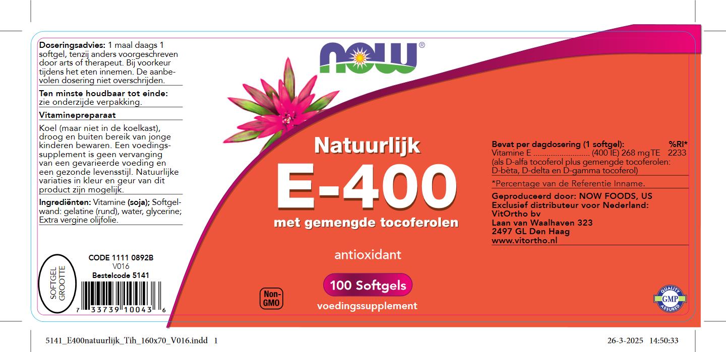 E-400 met gemengde tocoferolen