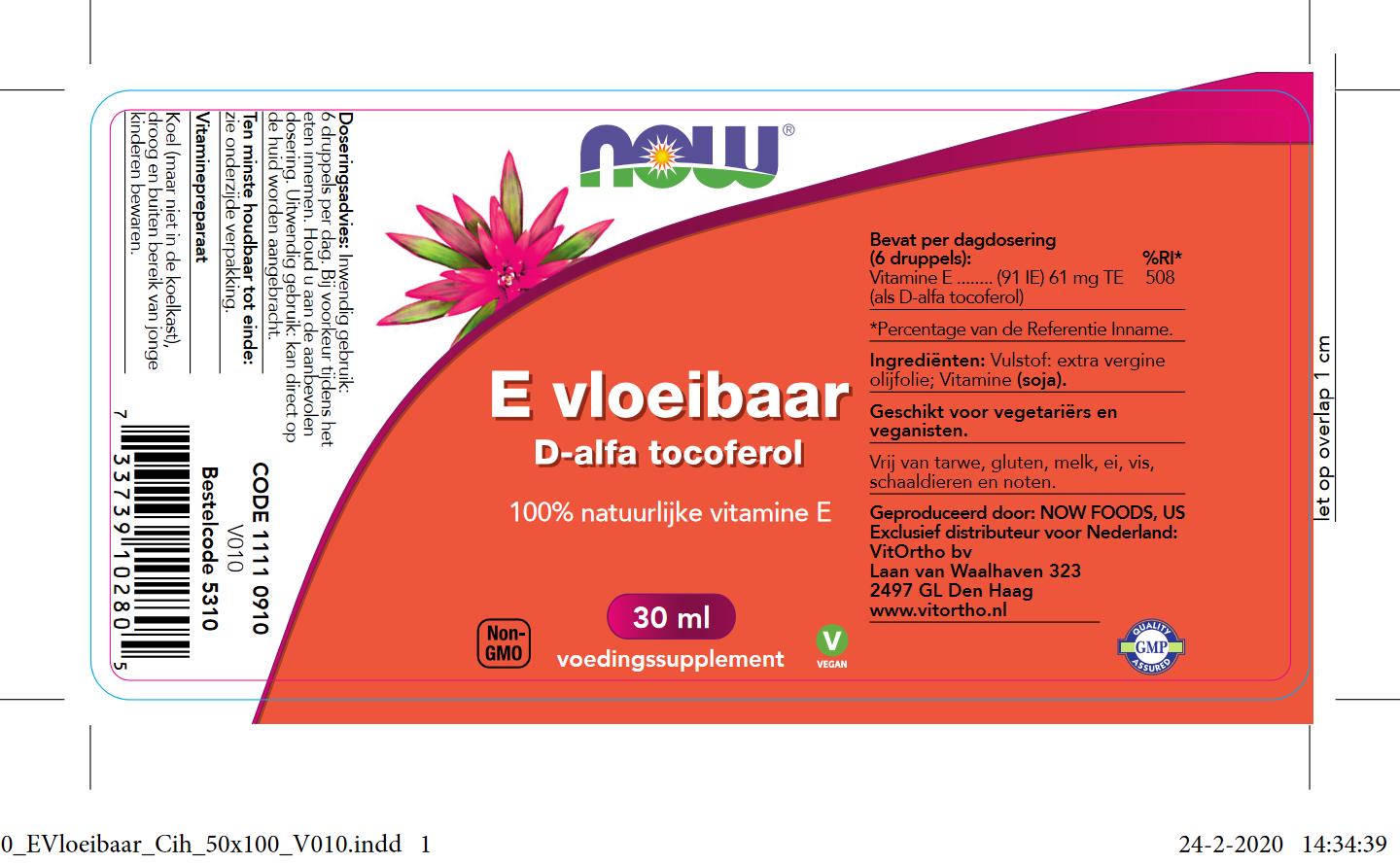 E vloeibaar D-alfa tocoferol