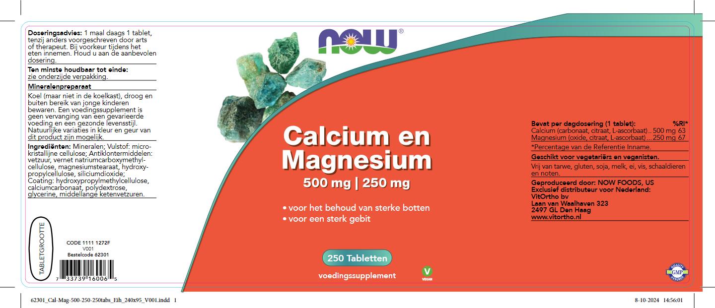 Calcium 500 mg en Magnesium 250 mg