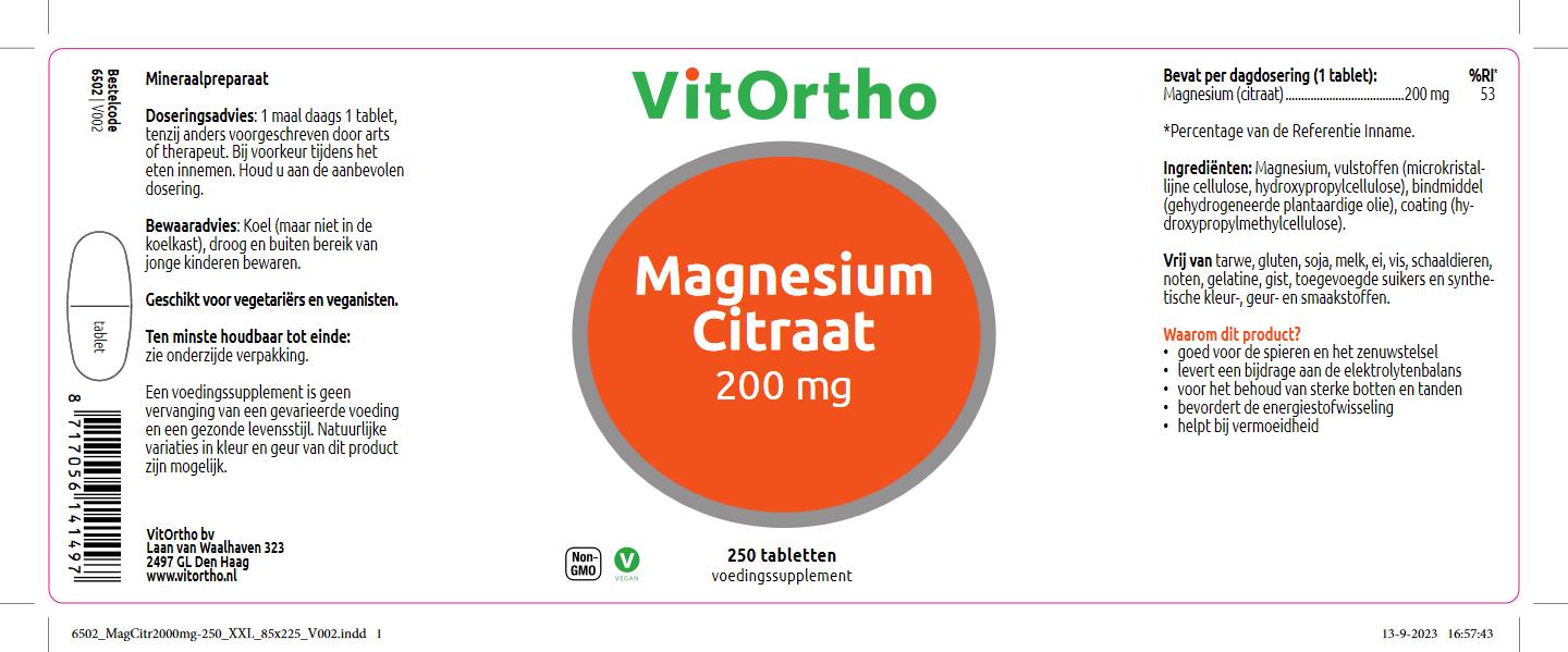 Magnesium Citraat 200 mg