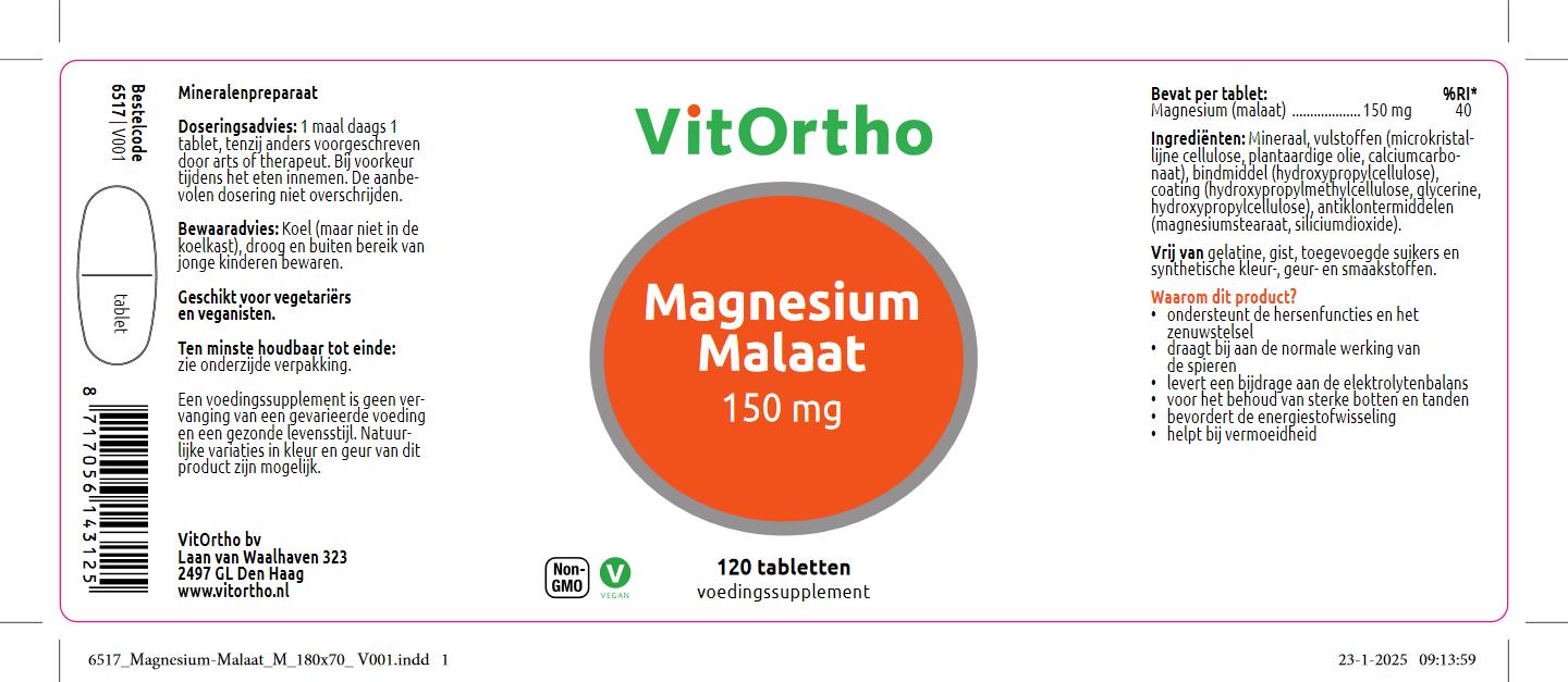 Magnesium Malaat 150 mg
