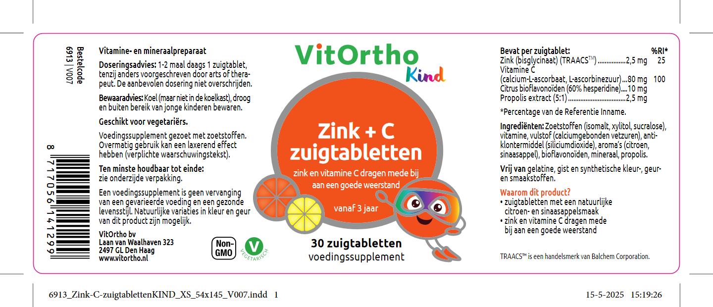 Zink + C zuigtabletten Kind