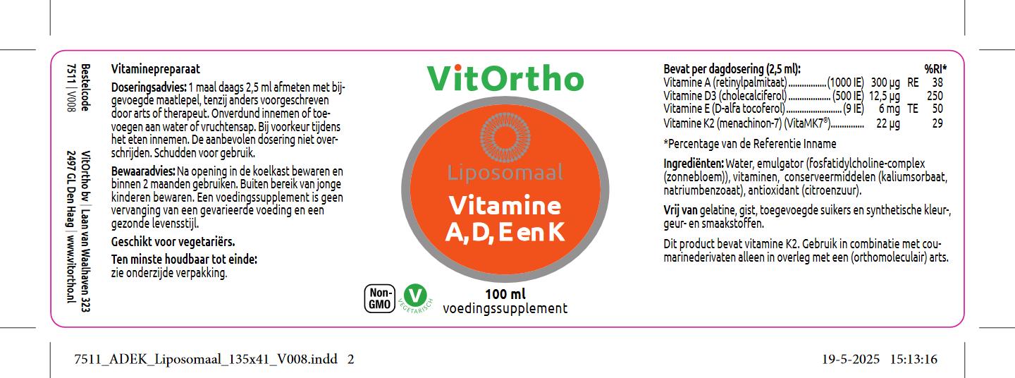 Vitamine A, D, E en K Liposomaal