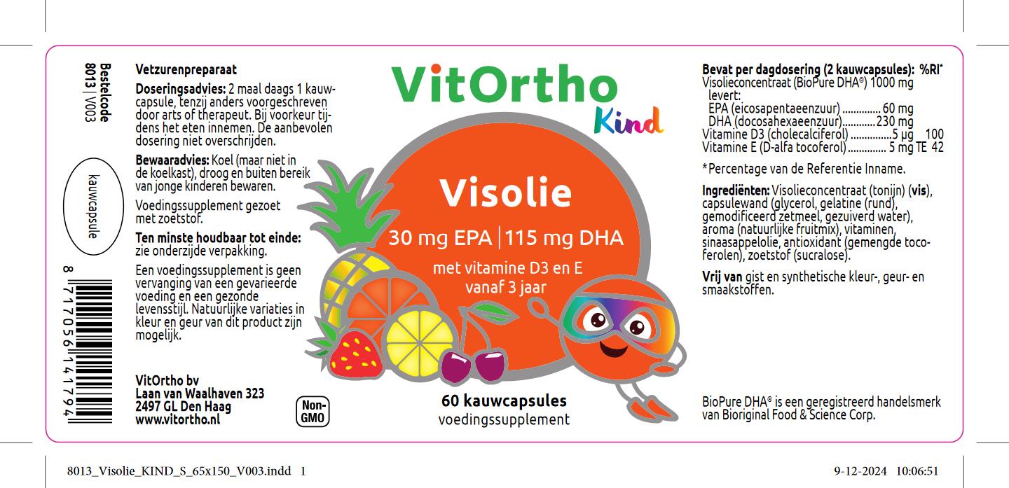 Visolie 30 mg EPA – 115 mg DHA Kind