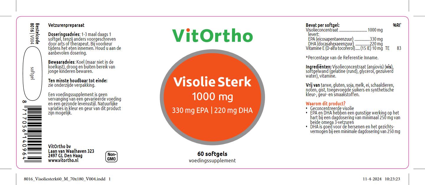 Visolie Sterk 1000 mg 330 mg EPA 220 mg DHA