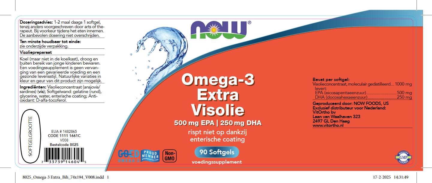 Omega-3 Extra Visolie 500 mg EPA 250 mg DHA