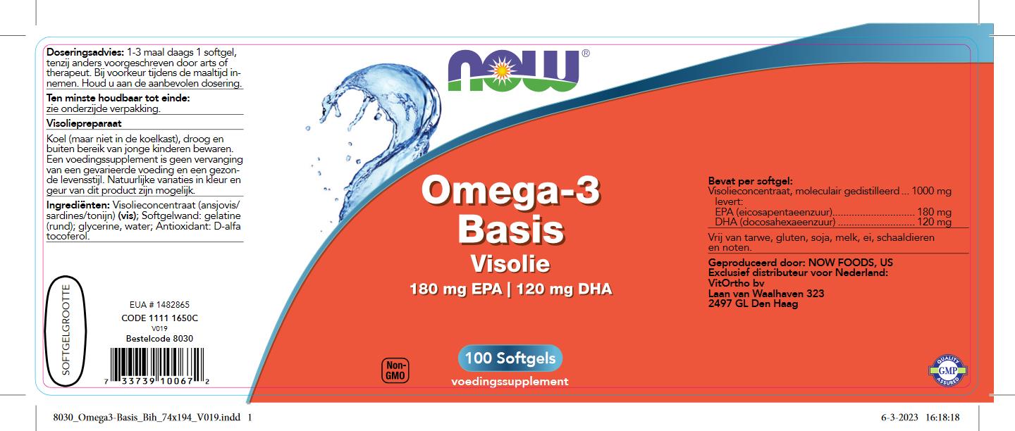 Omega-3 Basis Visolie 180 mg EPA 120 mg DHA