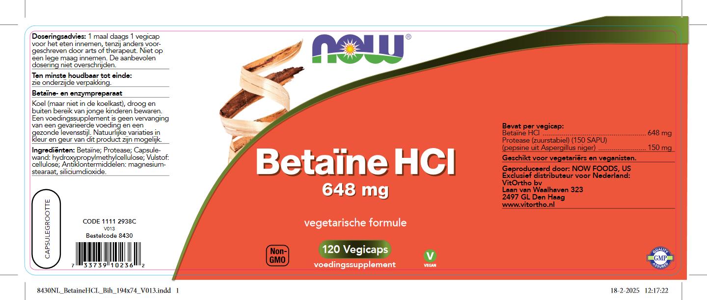 Betaïne HCl 648 mg