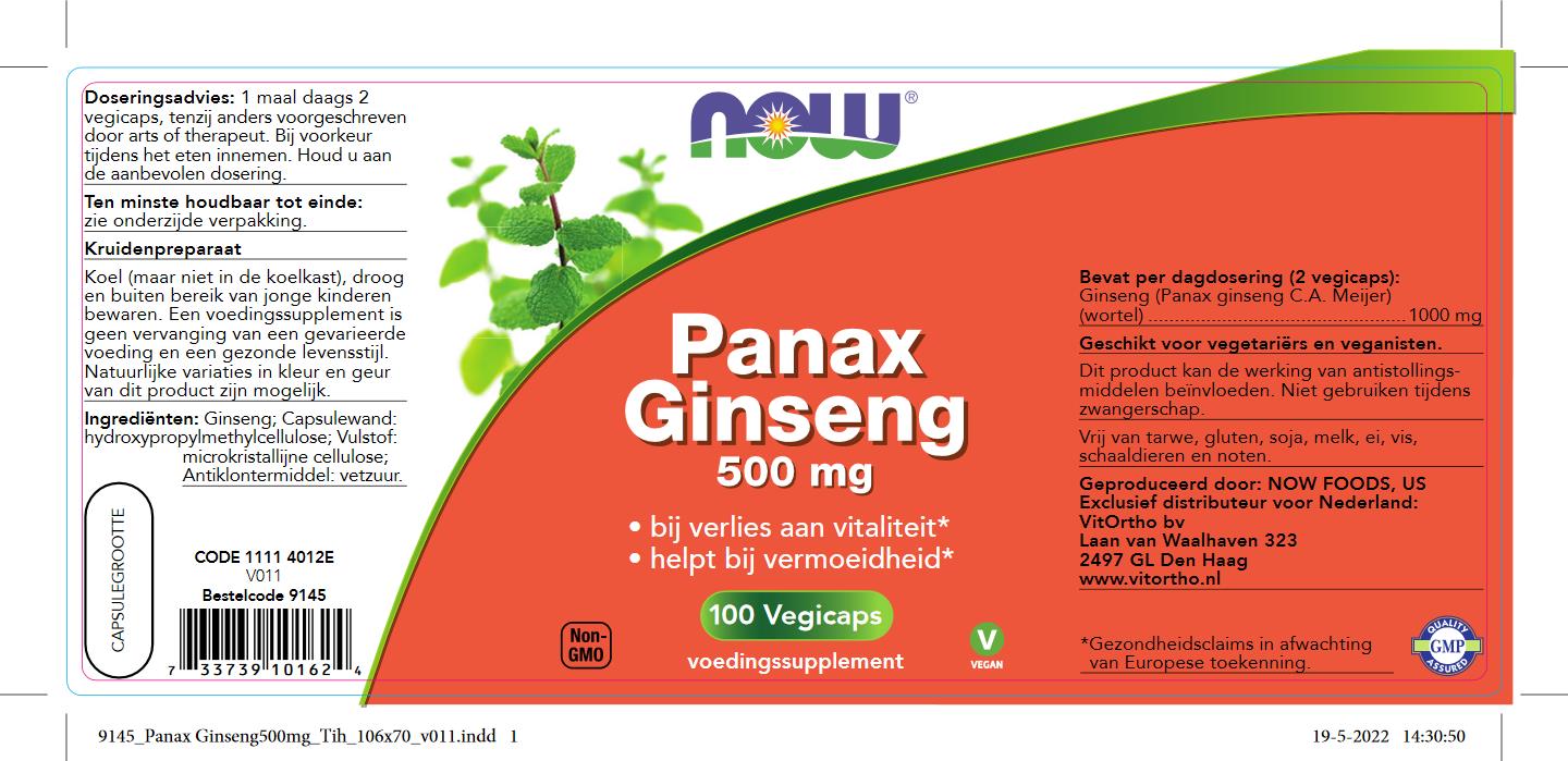 Panax Ginseng 500 mg