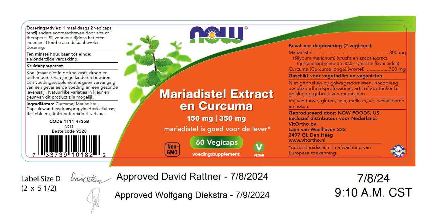 Mariadistel Extract 150 mg en Curcuma 350 mg